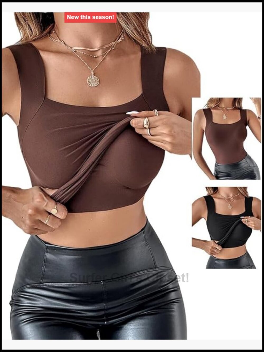 Women's Seamless Built-in Bra Tank Top Shapewear High Stretch Sleeveless